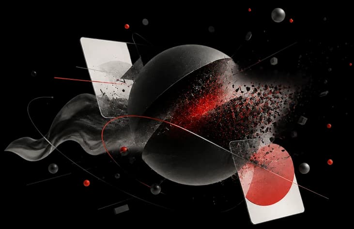 Creatividad y Branding — composición visual abstracta